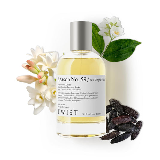 Twist Season No. 59 - Eau De Parfum Inspired by C. Herrera G.o.o.d Girl, Long Lasting Perfume For Women, Jasmine, Almond & Vanilla, Vegan Fragrance, Clean Ingredients - Spray 100 ml | 3.4 fl. oz.