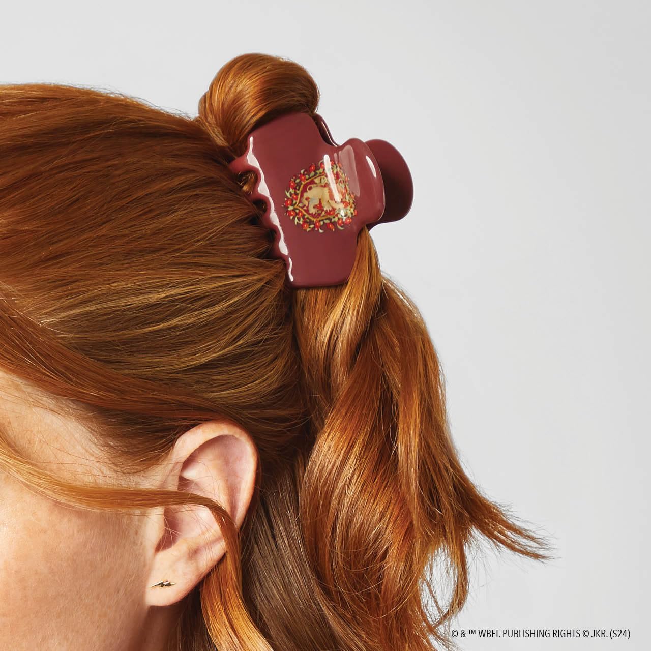 Harry Potter x Kitsch Jumbo Hair Claw - 2.3 Inches Big Hair Clips for Girls and Women | Stylish Accessories for Full Updo and Half Ponytail | Ideal Gifts for Women - Gryffindor - 1pc