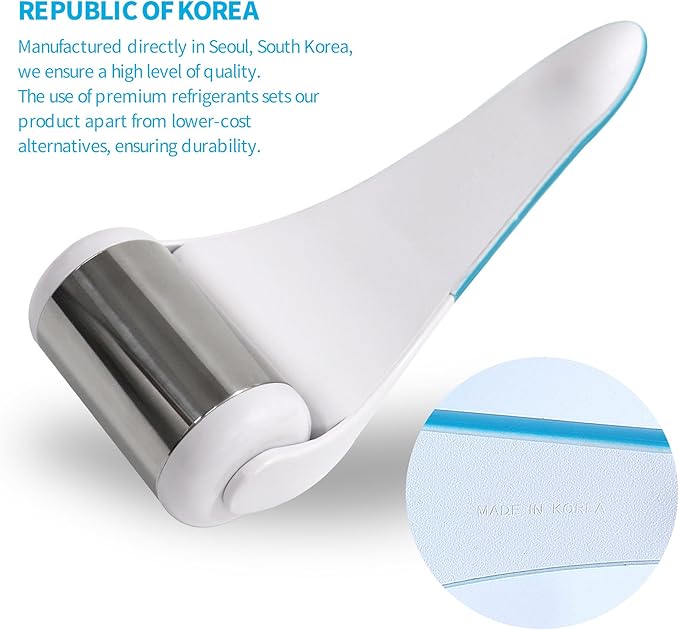 Stainless Ice Roller -Long-Term Durability,Smooth Skin Care Beauty Product; Korean Face Massager for Face and Eyes