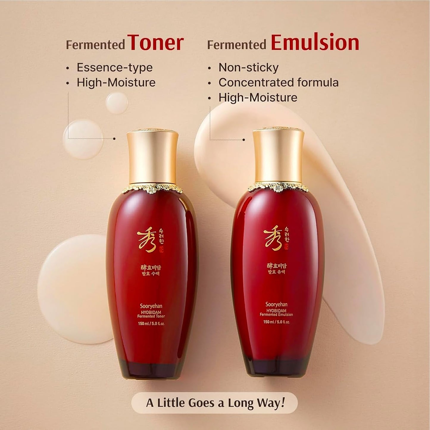 Sooryehan Hyobidam Fermented Bundle Gift Set (14fl oz) - Hyobidam Korean Skin Care Gift Set with Toner, Emulsion, Essence, Cream, Eye Cream, Mask & Foam,. Wild Ginseng Anti-Aging Hydration & Firming.