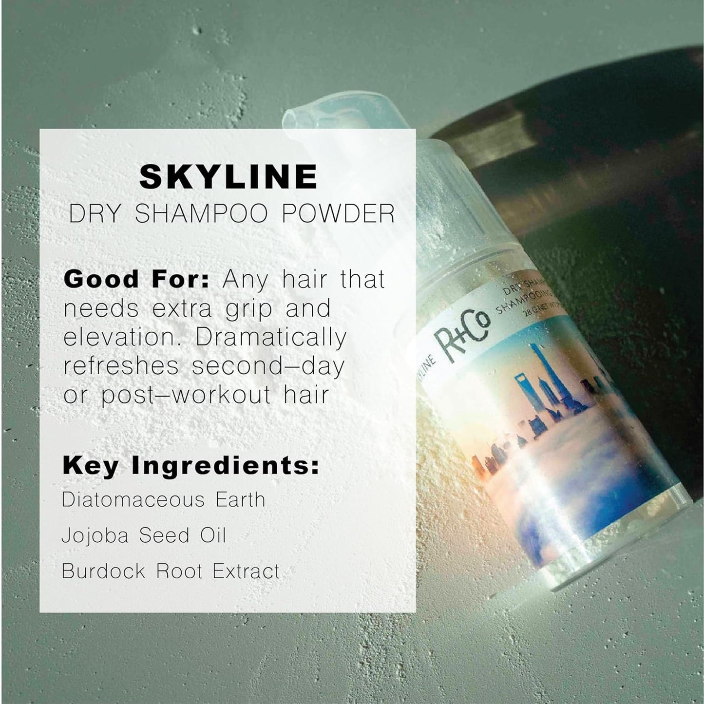 R+Co Skyline Dry Shampoo Powder | Intense Oil Absorption | Revives Volume, Hair Texture and Grip | TSA Approved | 1 Fl Oz