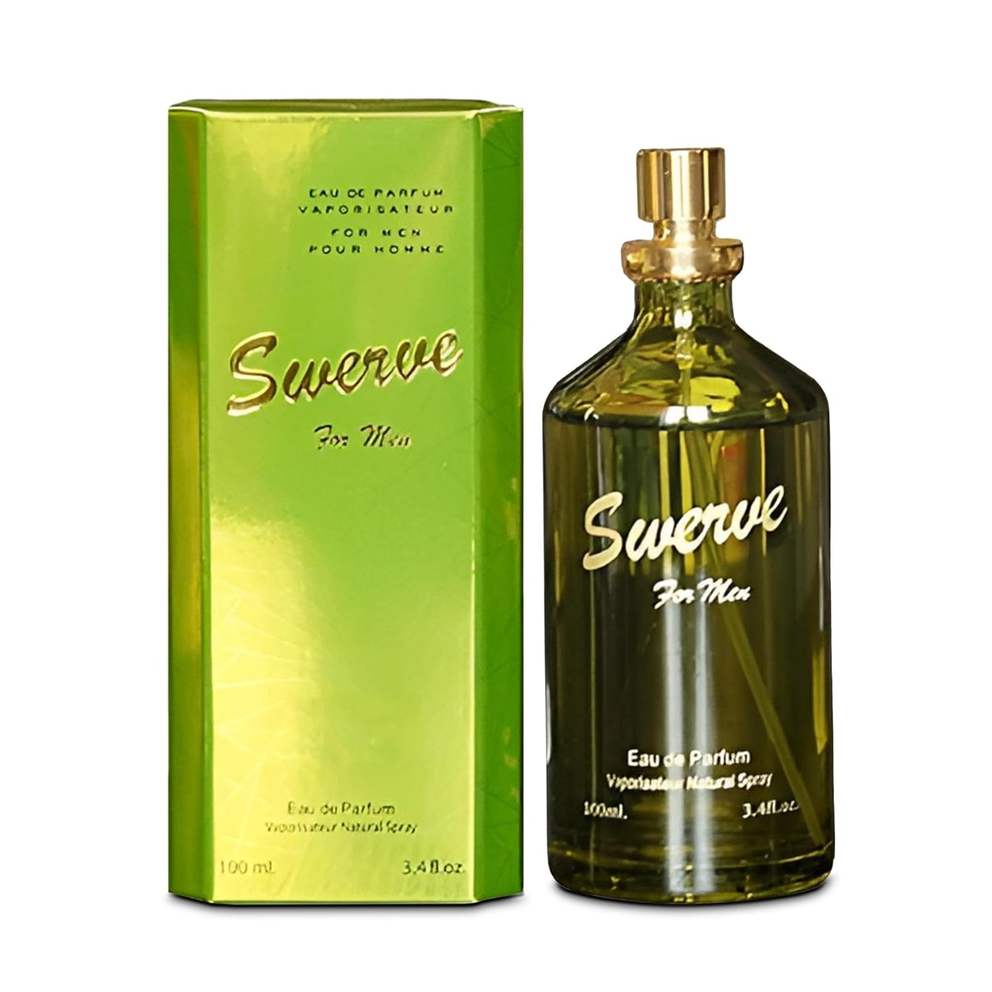Swerve Cologne for Men Natural Spray Perfume Classic Scent Eau De Toilette for Daily Use 3.4 Fluid Ounce