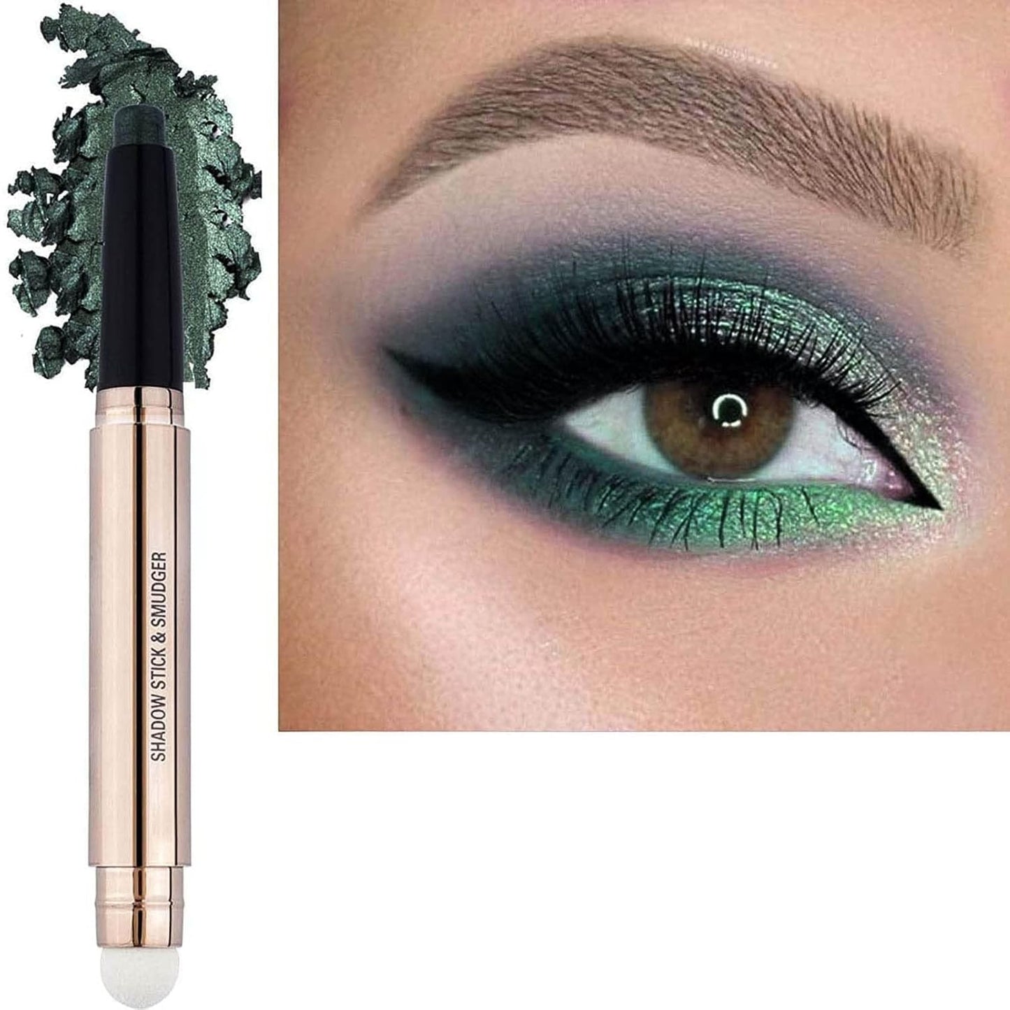 Green Eyeshadow Stick Eye Makeup Cream Shimmer Smooth Glitter Dark Light Matte Single Crayon Primer Palette Eyeliner Eyeshadow Pencil Natural Waterproof Long Lasting