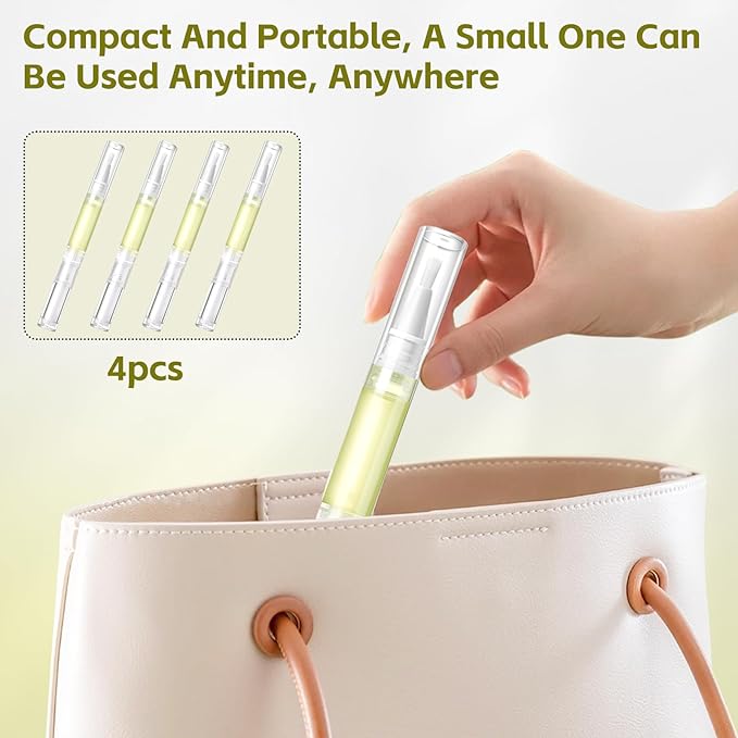 Nailz Nail 𝐆𝐫𝐨𝐰𝐭𝐡 Pen,Radiant Nail Growth GIL,Radiant Nail Growth Oil Pen,Cuticle Oil for Nails,Nail Strengthener, for Moisturize Strengthen Nail Care,Finger Edge Manicure Nourishing Pen(4PCS)