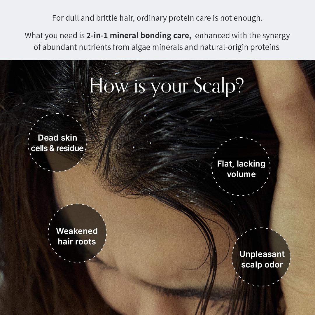 GROWUS Algae Therapy Mineral Shampoo with Seaweed Complex, Biotin, PDRN (16.9 Fl Oz / 500ml)