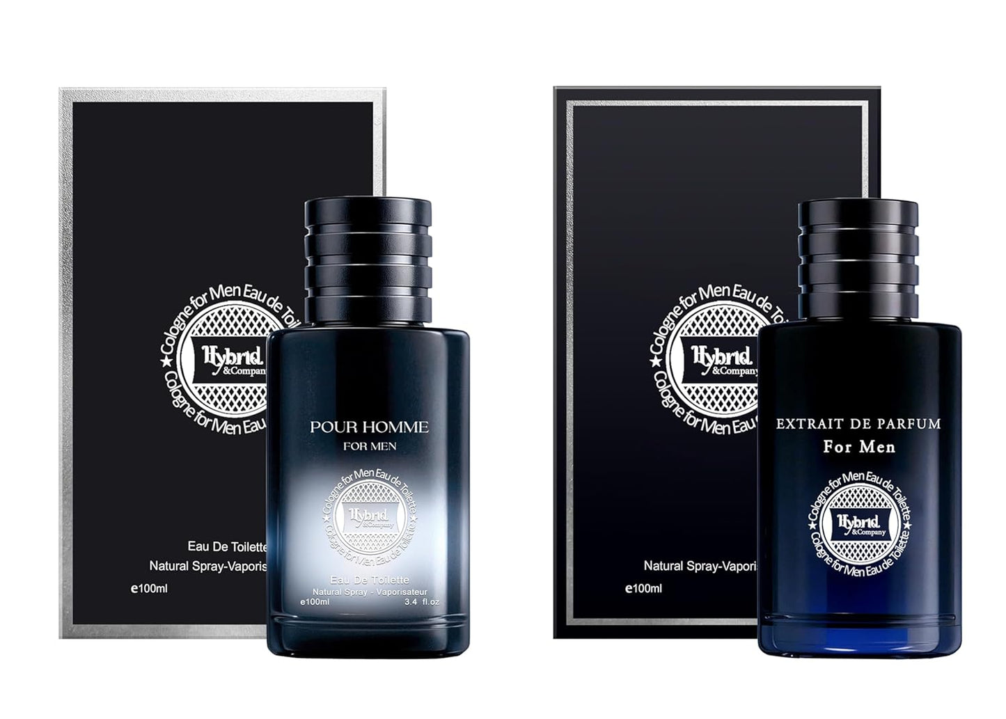 Hybrid & Company Mens 2 Pcs Crisp Eau De Toilette Vaporisateur Natural Spray