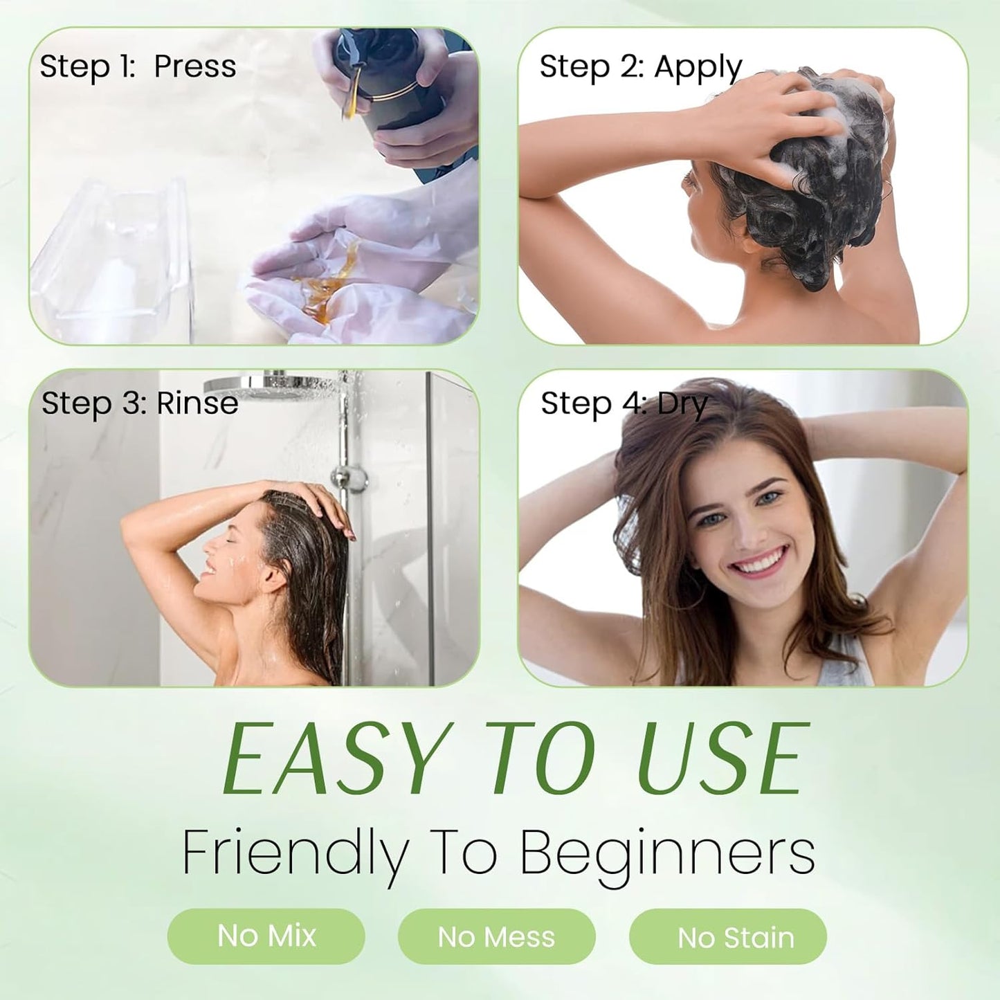 Light Brown Hair Dye Shampoo 3-in-1, Instant Natural Hair Color Shampoo for Women Men Champu Para Canas Mujer, Lasting 3-4 Weeks & Easy to Use & All Hair Types & Root Touch Up, 500ml