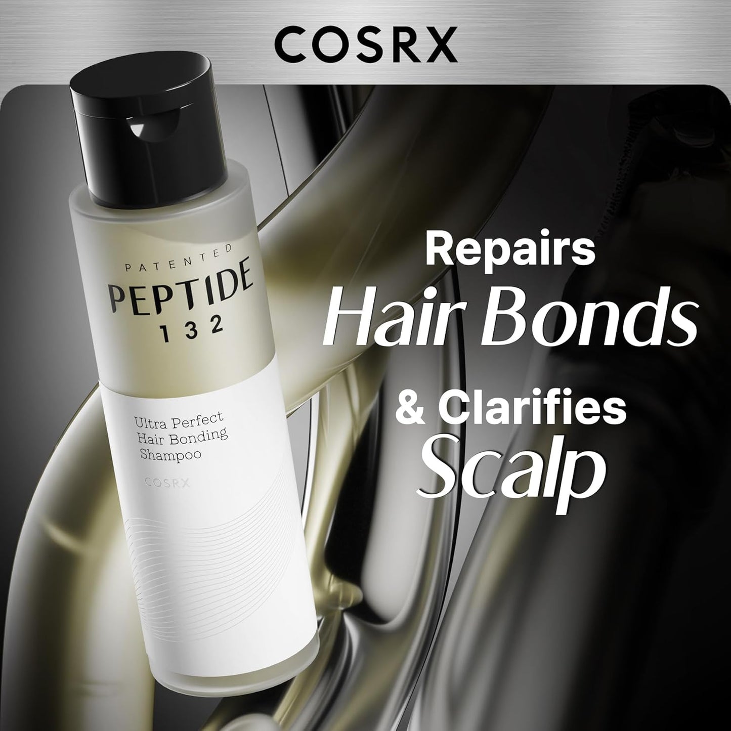 COSRX PEPTIDE 132 Hair Bonding Shampoo - Daily Scalp Treatment for Dandruff, Dry, Itchy or Flaky Scalp - Repairs & Strengthens Damaged Hair, For All Hair Types, Stocking Stuffers – 6.76 fl oz