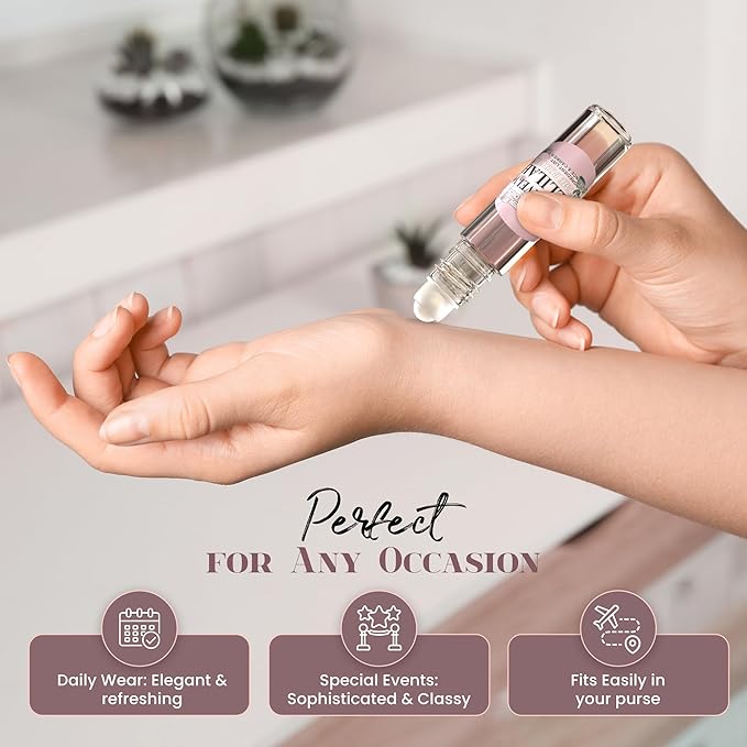 MOBETTER FRAGRANCE OILS' Exclusively Delilah Perfume Body Oil, Litchi, Pear, Bergamot, Grapefruit and Pink Pepper, Long Lasting, Travel Size