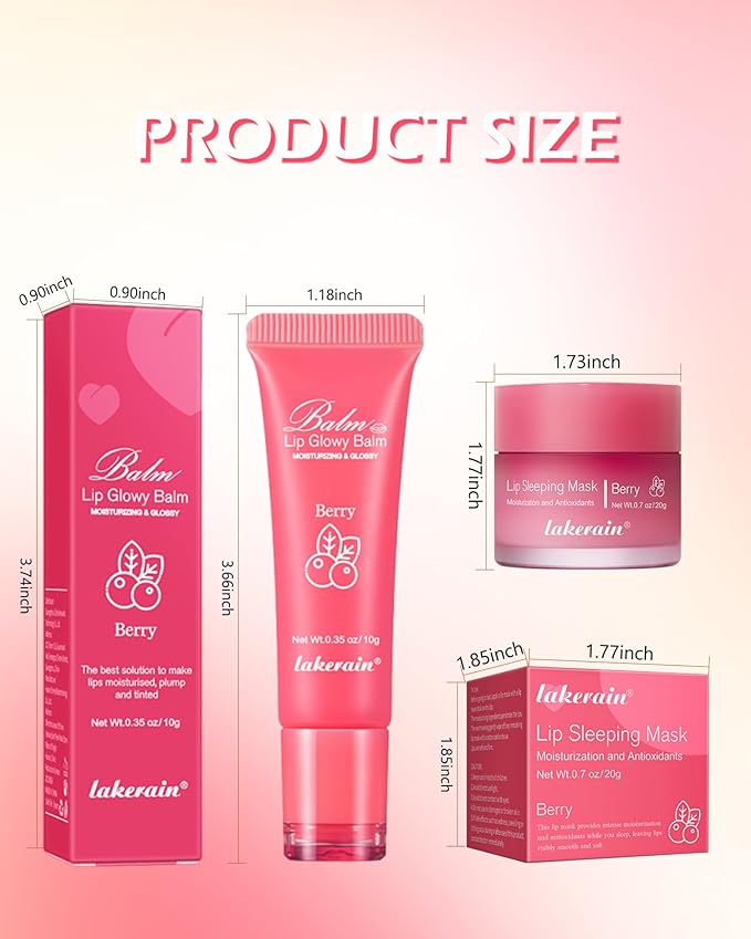 Lip Glowy Balm & Lip Sleeping Mask,Hydrating Repair Sleeping Lip Mask,Glossy Tinted Lip Balm,Smooth Cracked Chapped Dry Lip,Lip Care Therapy Treatment,Women's Day Makeup Gift for Women-04Grape