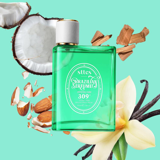 Sttes Perfume 309# (Irresistible Charm) – Eau de Parfum 100ml (3.4 fl oz) – Coconut Cream, Vanilla, Toasted Praline