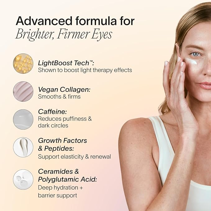 Solawave Eye Recovery Pro Kit | Red Light Therapy Eye Mask + LightBoost Eye Cream | Reduce Fine Lines & Wrinkles, Under Eye Dark Circles, & Puffiness