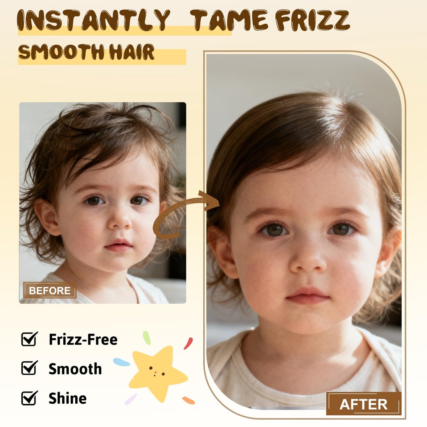 Samnyte Hair Gel for Kids, Baby Hair Gel Fly Away Hair Tamer, Styling Gel - Vitamin E Moisturize and Nourish, Flexible Hold Designed for Boys & Girls 3.4 Fl Oz