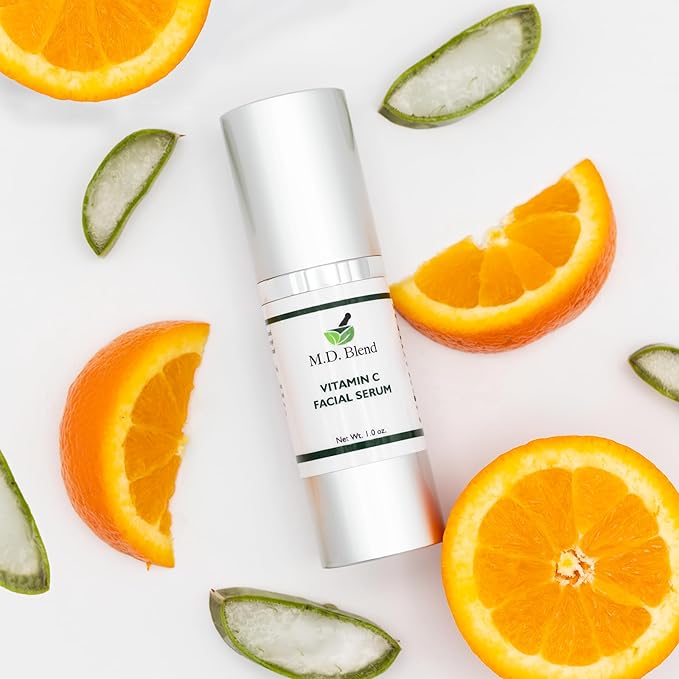Professional Vitamin C Serum for Face with L-Ascorbic Acid 10% and Hyaluronic Acid. Refreshing Anti-Aging Face Treatment. Illuminating Hydrating Serum for Women and Men. 1floz Pump