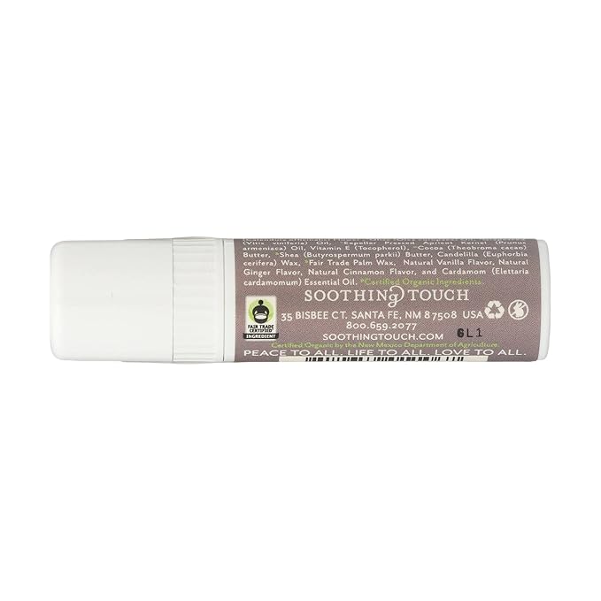 SOOTHING TOUCH LIP BALM, VEGAN, VANILLA CHAI, 0.25 OZ