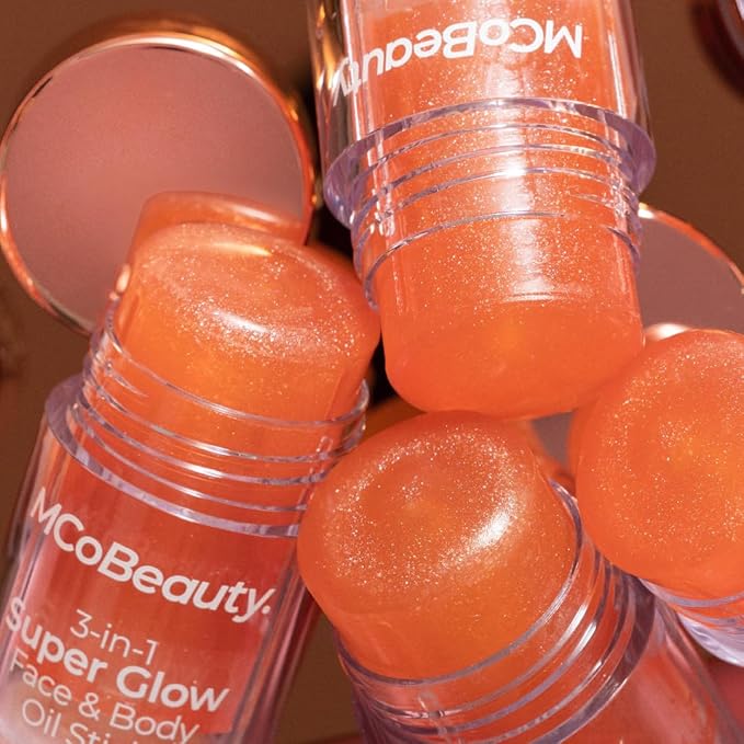 MCoBeauty 3-in-1 Super Glow Face & Body Oil Stick, Bronze, Long Wearing and Non-Sticky, Vegan, Cruelty Free Cosmetics