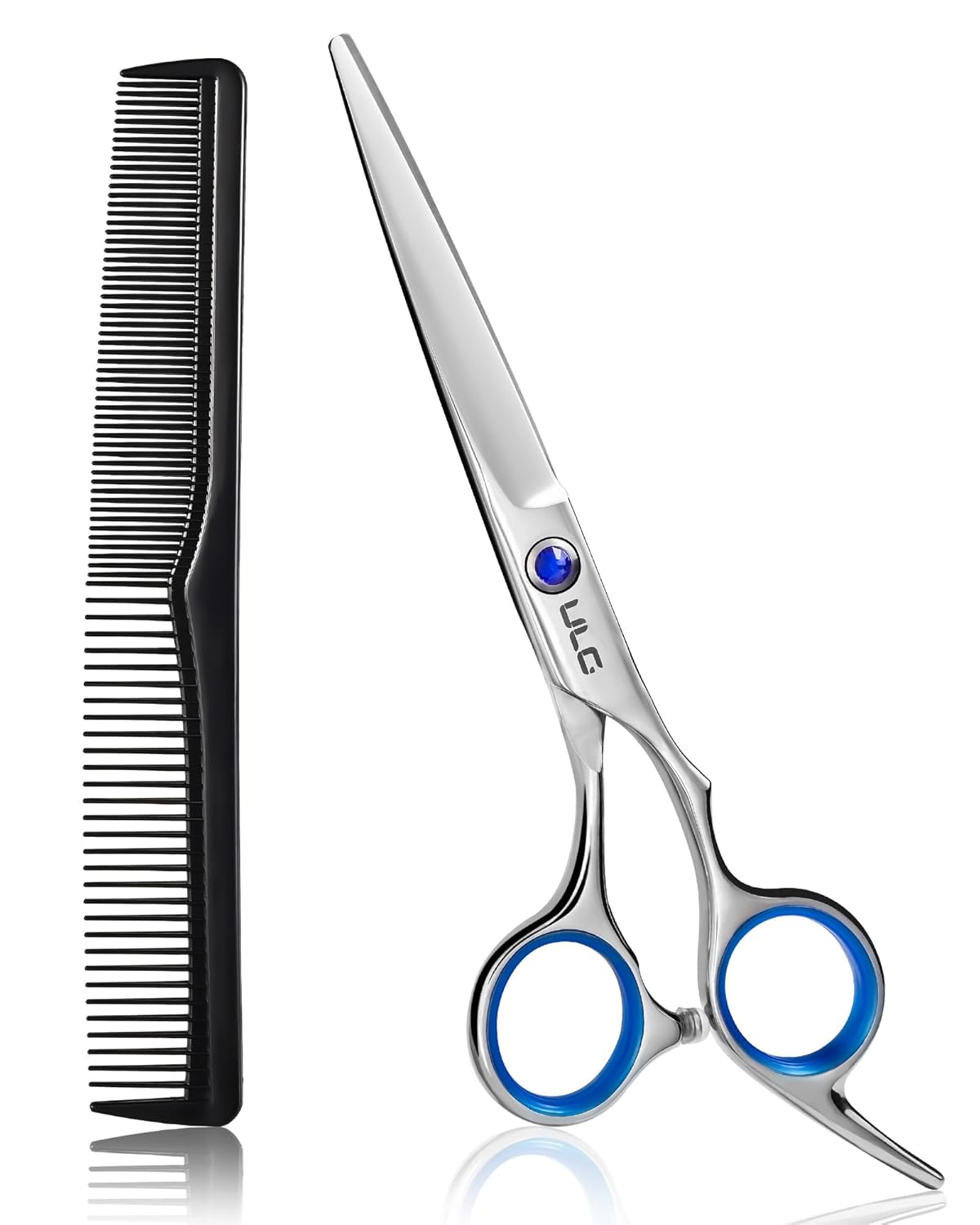 ULG Hair Cutting Scissors, Professional Hair Scissors 6.5 inch Right-Hand Razor Edge Barber Shears with Comb Salon Hair Cutting Shears Made of Japanese Stainless Steel, Hand Sharpened