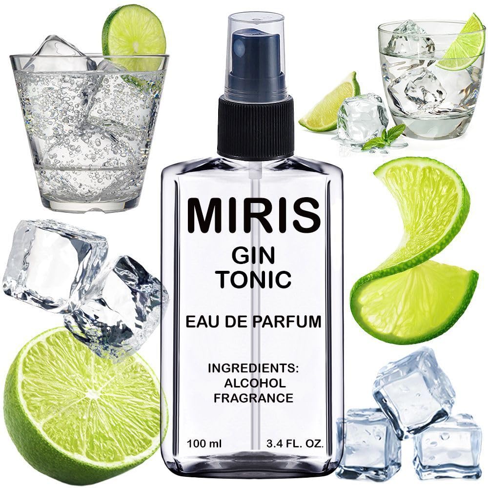 MIRIS Gin Tonic, Long-Lasting Unisex Eau de Parfum for Women & Men, Spray 3.4 Fl Oz / 100 ml