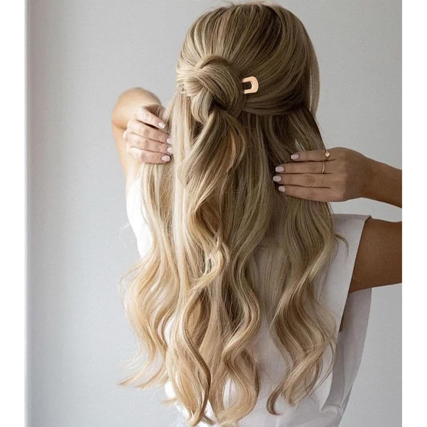 French Hair Pin, 8 PCS Hair Pins for Women Metal Hair Side Combs, French Pins Hair, U Shaped Hair Pins for Buns Updos, French Pins Hair Stick Pin Hair Combs for Styling Hairpin Hair Accessories