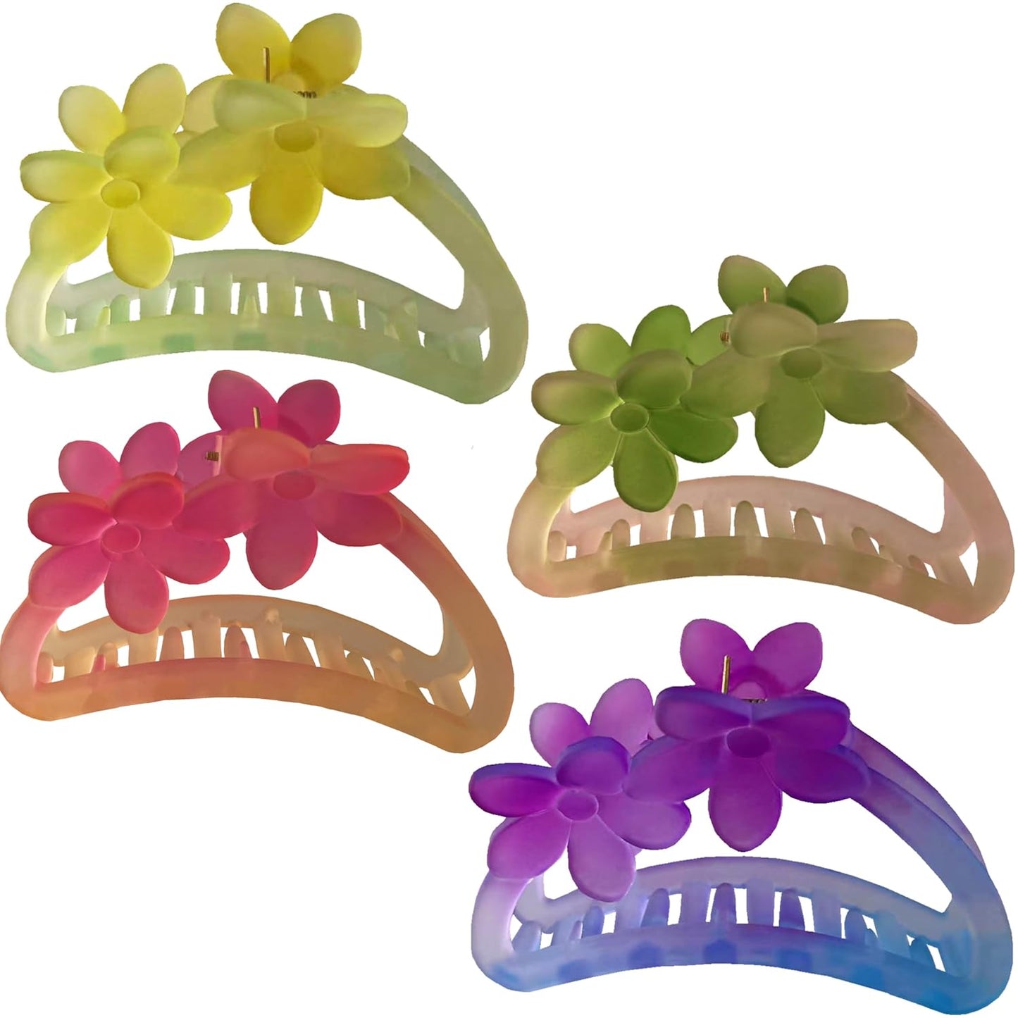 Hair Clip Claw Clips for Women and Girls, Non Slip Strong Hold Hair Clips for Thick Hair, Medium Hair 4 Colors