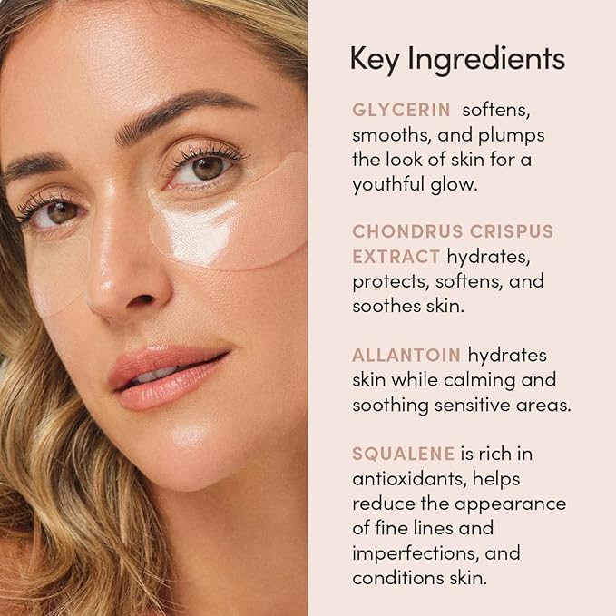 NOT ACTIVE Eye Masks - Softening and Smoothing Under Eye Masks - All Skin Types, Vegan, Cruelty Free, Fragrance Free, 30 Count (4 Pack)