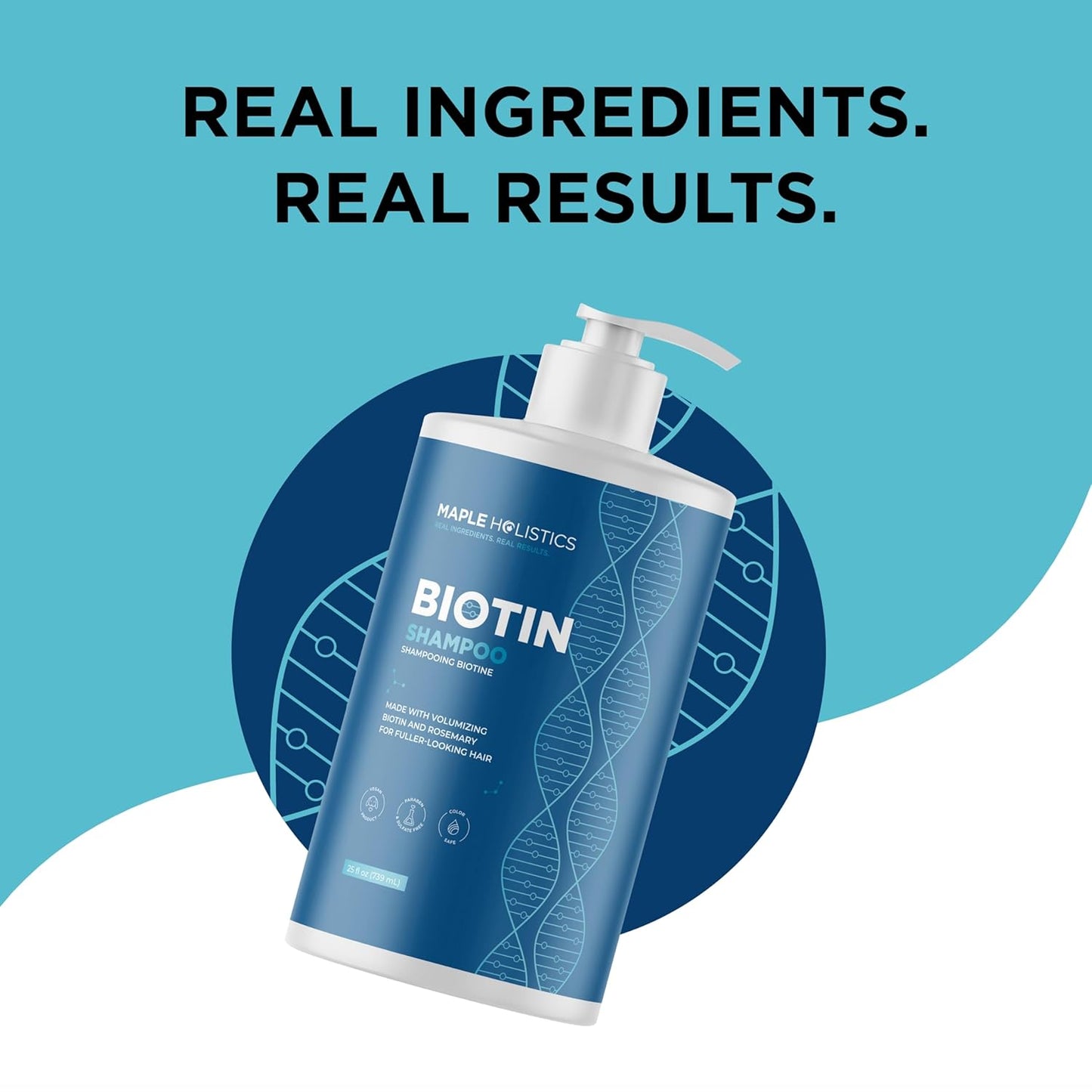 Rosemary and Biotin Shampoo for Thinning Hair - Vegan Volumizing Shampoo for Fine Hair with B Vitamins Argan Oil & Tea Tree Essential Oil - Paraben Silicone and Sulfate Free Vegan Formula (25 Fl Oz)