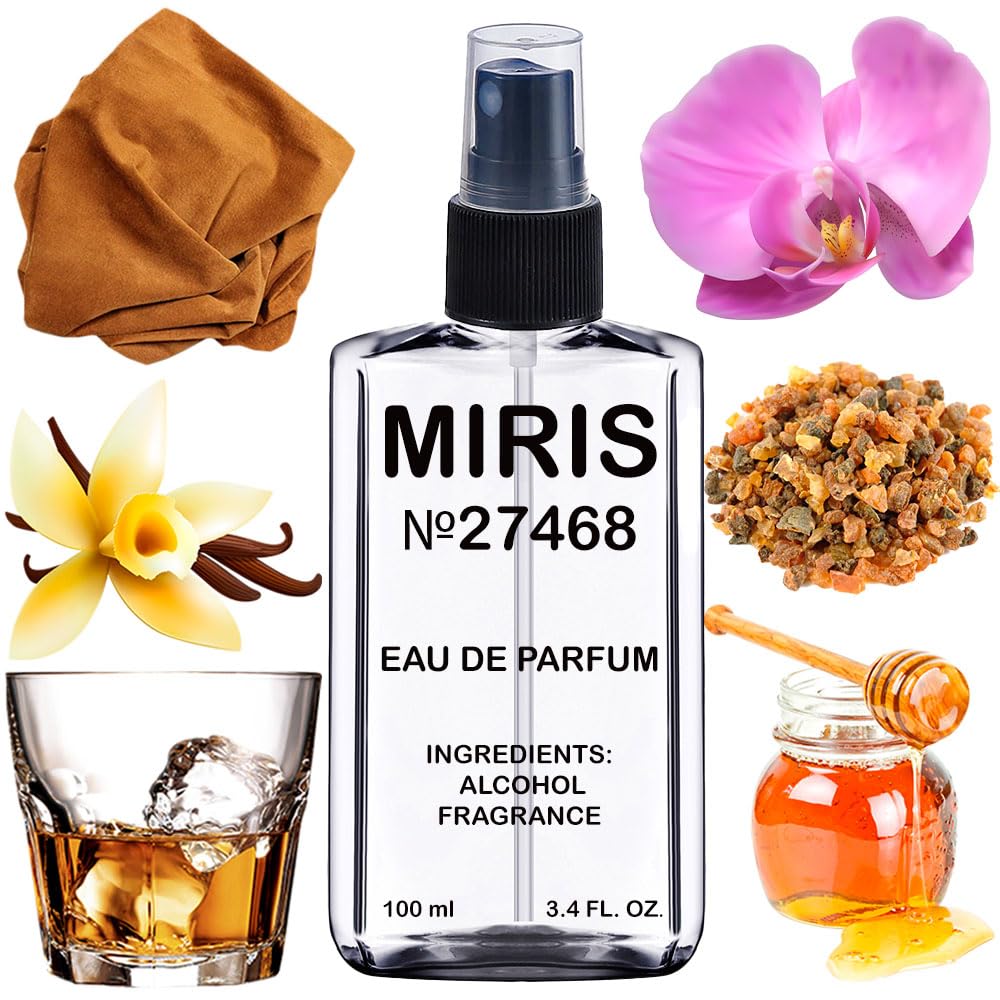 MIRIS No. 27468, Inspired by Velvet Orchid, Long-Lasting Unisex Eau de Parfum for Women & Men, Spray 3.4 Fl Oz / 100 ml