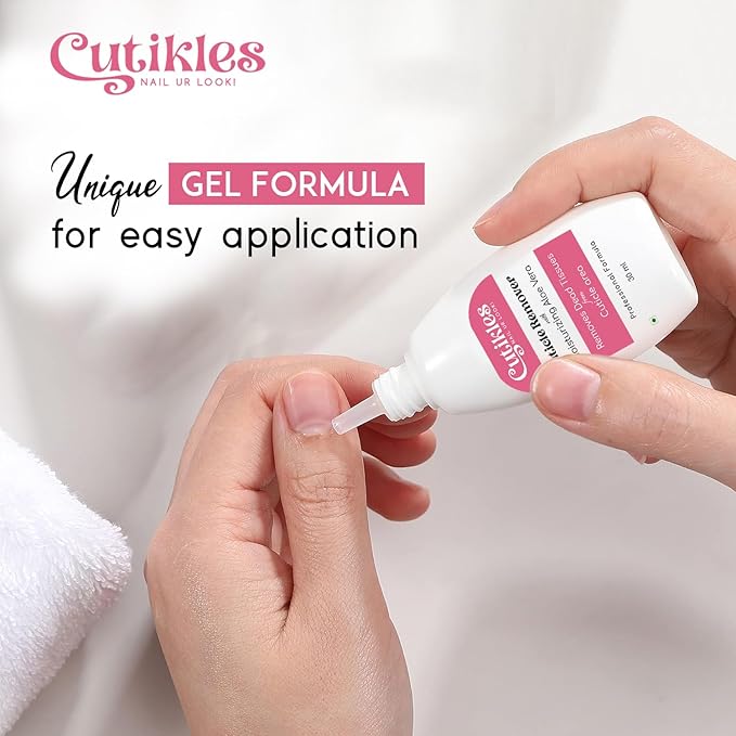 CUTIKLES Cuticle Remover Gel. Quick-Action, No-Spill Professional Gel Formula Removes Dead Tissues from Cuticle Area Instantly. Moisturizing Aloe Vera protects & hydrates nails - 1 Fl.Oz.