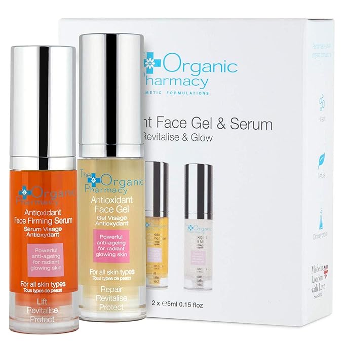 The Organic Pharmacy Antioxidant Duo - Travel-size Antioxidant Face Gel 5ml and Antioxidant Serum 5ml