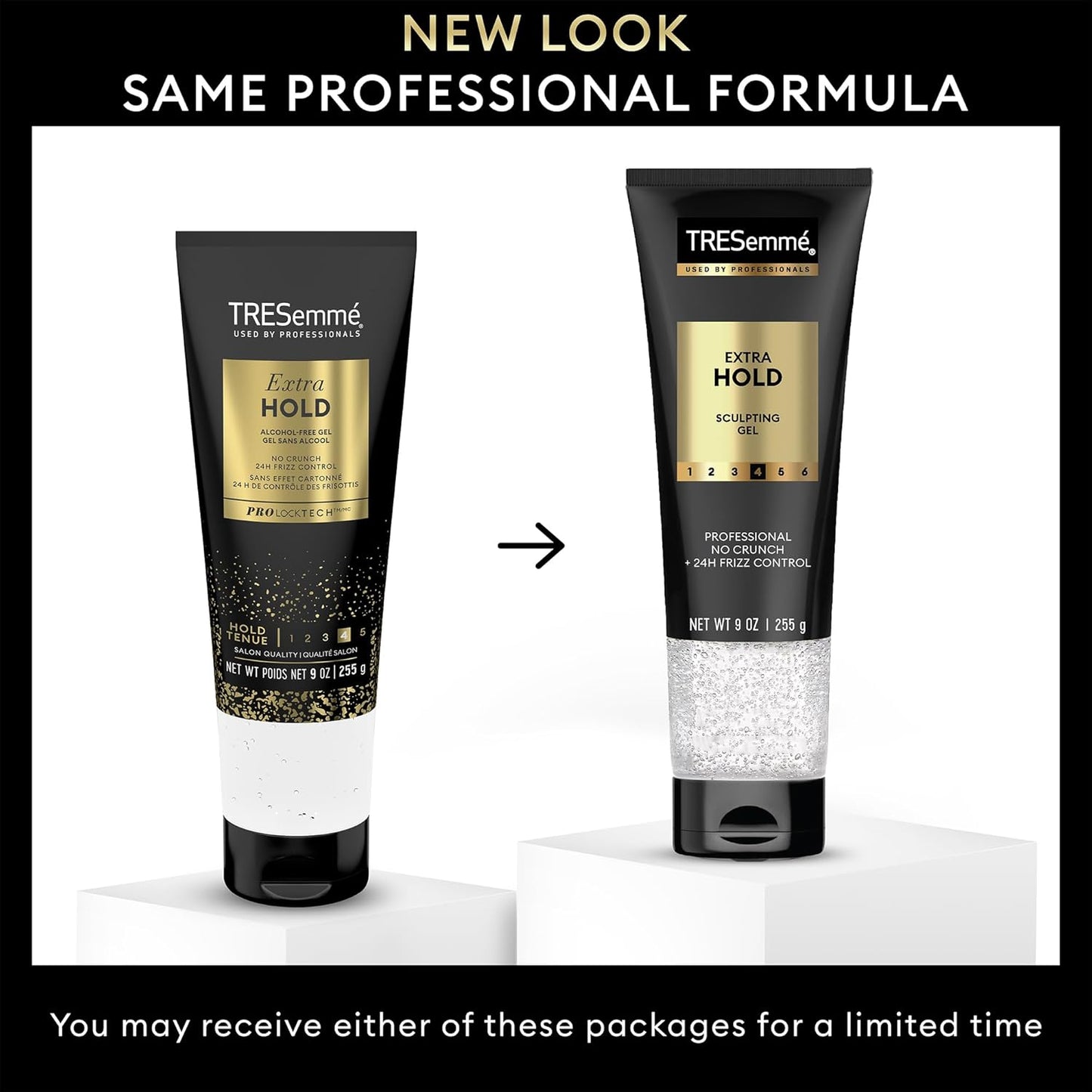 TRESemmé Hair Gel, Sculpting, Extra Hold, 3-Pack + Keratin Repair Instant Recovery Mask – Frizz Control, Professional Quality Styling Products, Alcohol-Free