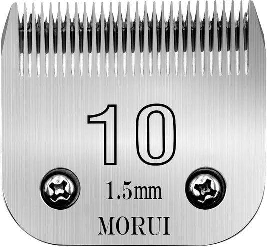 10 Cut Length 1/16"(1.5mm) Detachable Pet Dog Clipper Blades UltraEdge Series Clipper Blades for Dog Grooming Compatible with Most Andis,Oster A5 Wahl KM Series Clippers