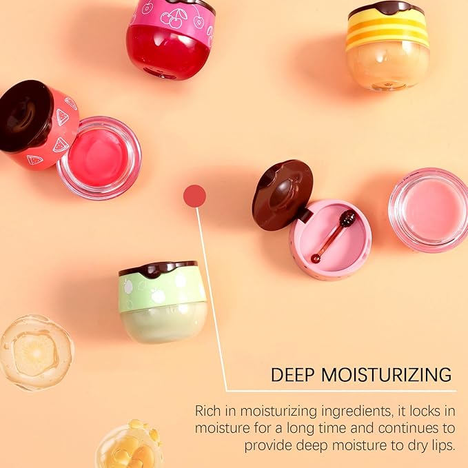 3PCS Bee Lip Balm Honey Pot Set, Moisturizing Propolis Mask, Hydrating Prevention for Dry and Cracked Skin, Exfoliating Scrubs, Sleep Mask Reduces Lines - Skin Care Products