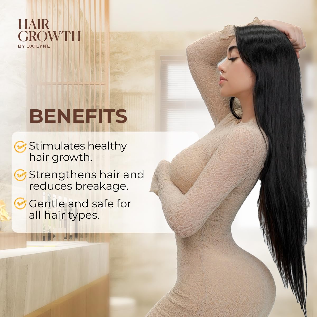 Hair Growth Shampoo by Jailyne Ojeda – Biotin & Keratin-Infused Formula for Thicker, Fuller Hair – Nourishing Solution for Hair Growth & Scalp Health – Made in USA