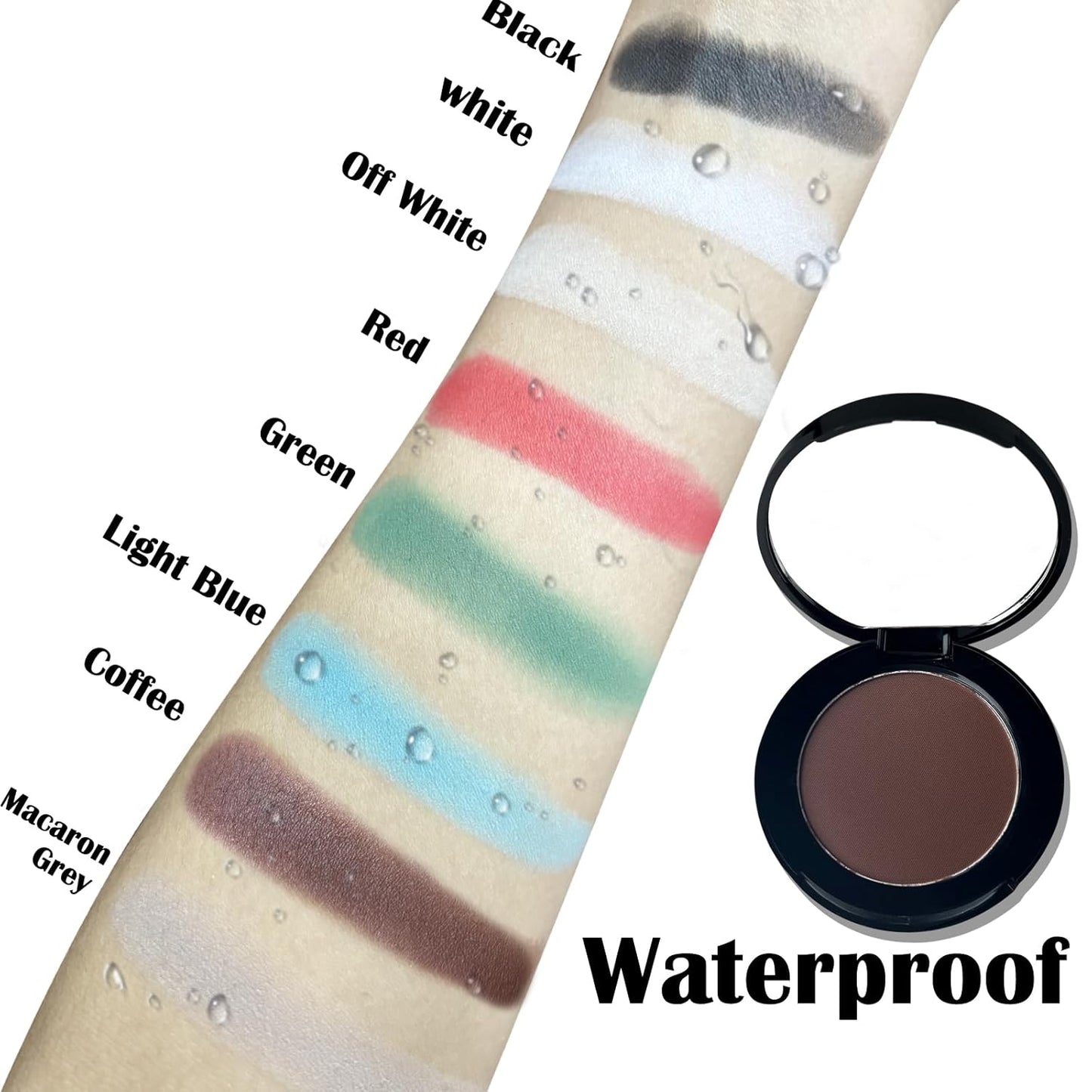 MEICOLY Brown Single Eyeshadow with Mirror,Matte Coffee Eye Shadow for Halloween Makeup,Pressed Powder Eyeshadow,Matte Shade Eyelid Color Eye Makeup for Women,High Pigment,Long Wear,Waterproof