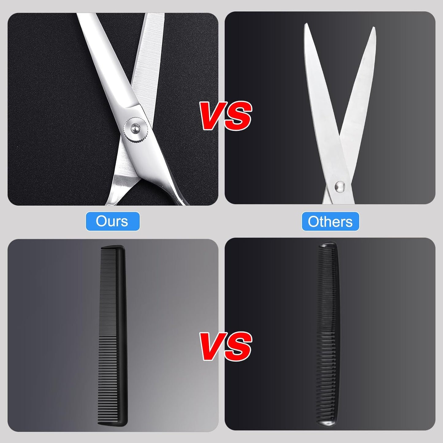 Hair Cutting Scissors, 6.5" Stainless Steel Barber Haircut Shears for Men/Woman, Professional Trimming Scissors Kit for Salon and Home Use, Sharp Edge for Precise Cutting