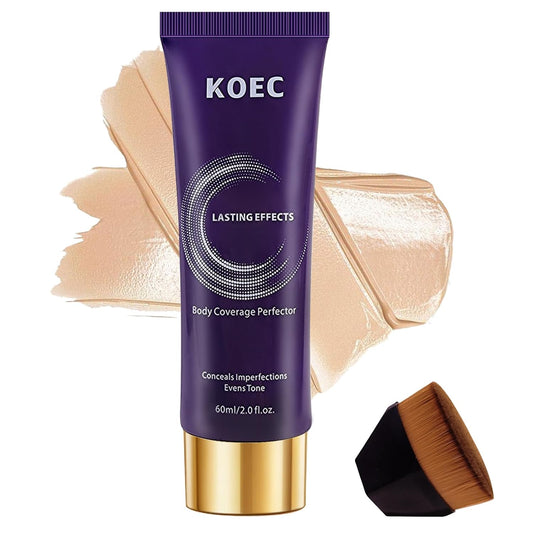 Body Coverage Perfector - Waterproof Leg & Body Makeup, Tattoo Cover Up, Scar & Vein Concealer, 24H Wear, Natural Radiance, 3.5 Oz (Natural Radiance)