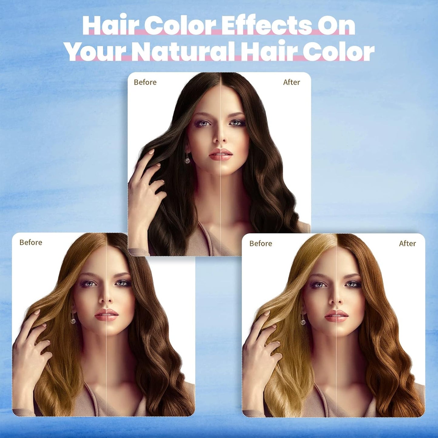 MEIDU Dark Brown Hair Dye Shampoo 3 in 1, Instant Hair Color Shampoo for Women Men, Herbal Ingredients Coloring in Minutes 500ML