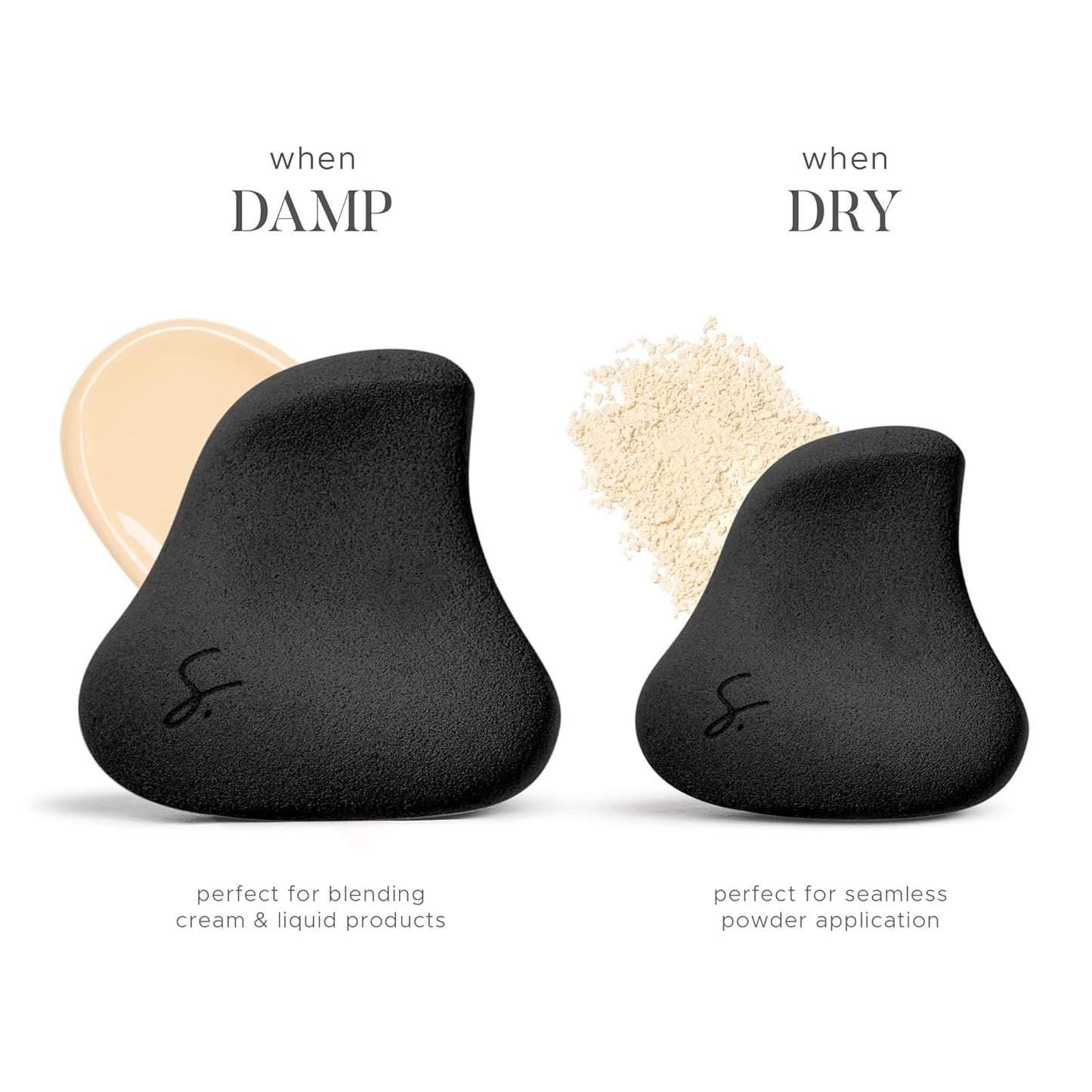Original Beauty Blender Makeup Sponge Applicator for Powder, Cream & Liquid, Beauty Tools Puff, Streak Free Application, Vegan, Cruelty Free Made in USA, Black