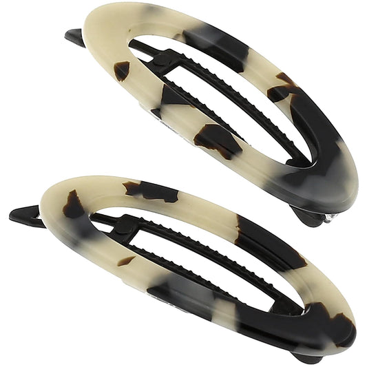 Camila Paris CP1992/2 French Hair Barrette Clip for Women, Handmade, Side Slide-in Metal-Free Closure, Strong Hold Grip Hair Clips for Girls, No Slip Durable Styling Hair Accessories, Made in France