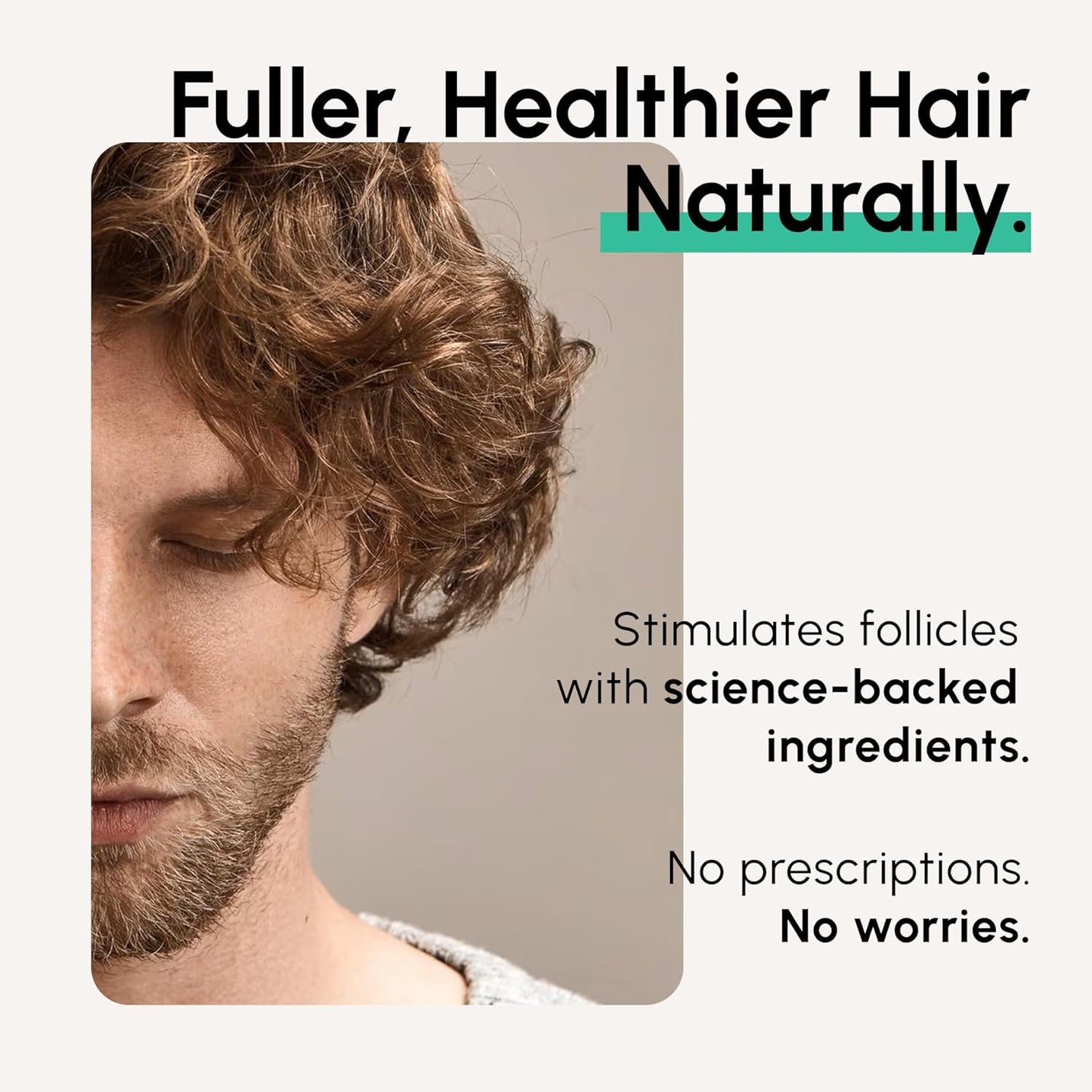 DHT Blocker Hair Growth Peptide Supplement for Men - 28 Ingredient Dermatologist Recommended Formula with Saw Palmetto, Supports Thicker Hair, Stops Hair Loss, 120 Capsules