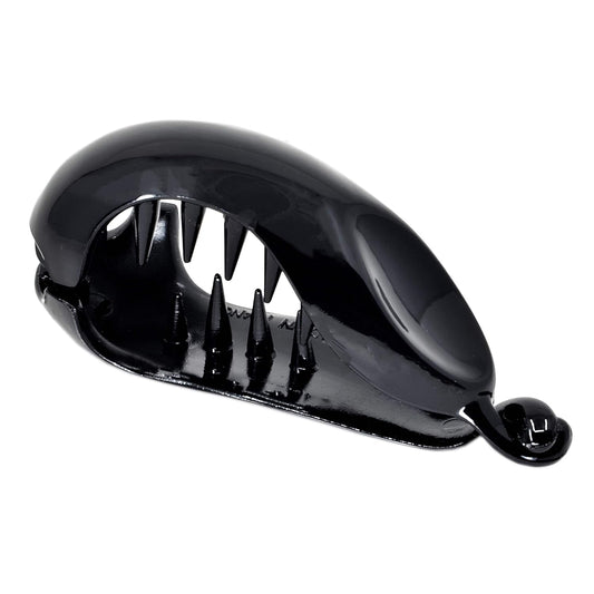 Camila Paris CP2302 2.75 Inch Small Hair Claw Clip for Women Black, Strong Hold Decorative Hair Clips Durable Styling Girls Hair Accessories. Ponytail For Women with Curly Thick Hair. Made in France