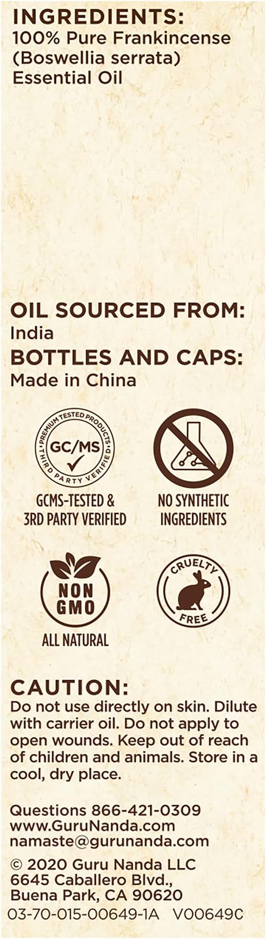 GuruNanda Frankincense Essential Oil (2x0.5 Fl oz), 100% Pure, Natural, Undiluted Aromatherapy Oil for Diffusers, Supports Join Health & Radiant Skin