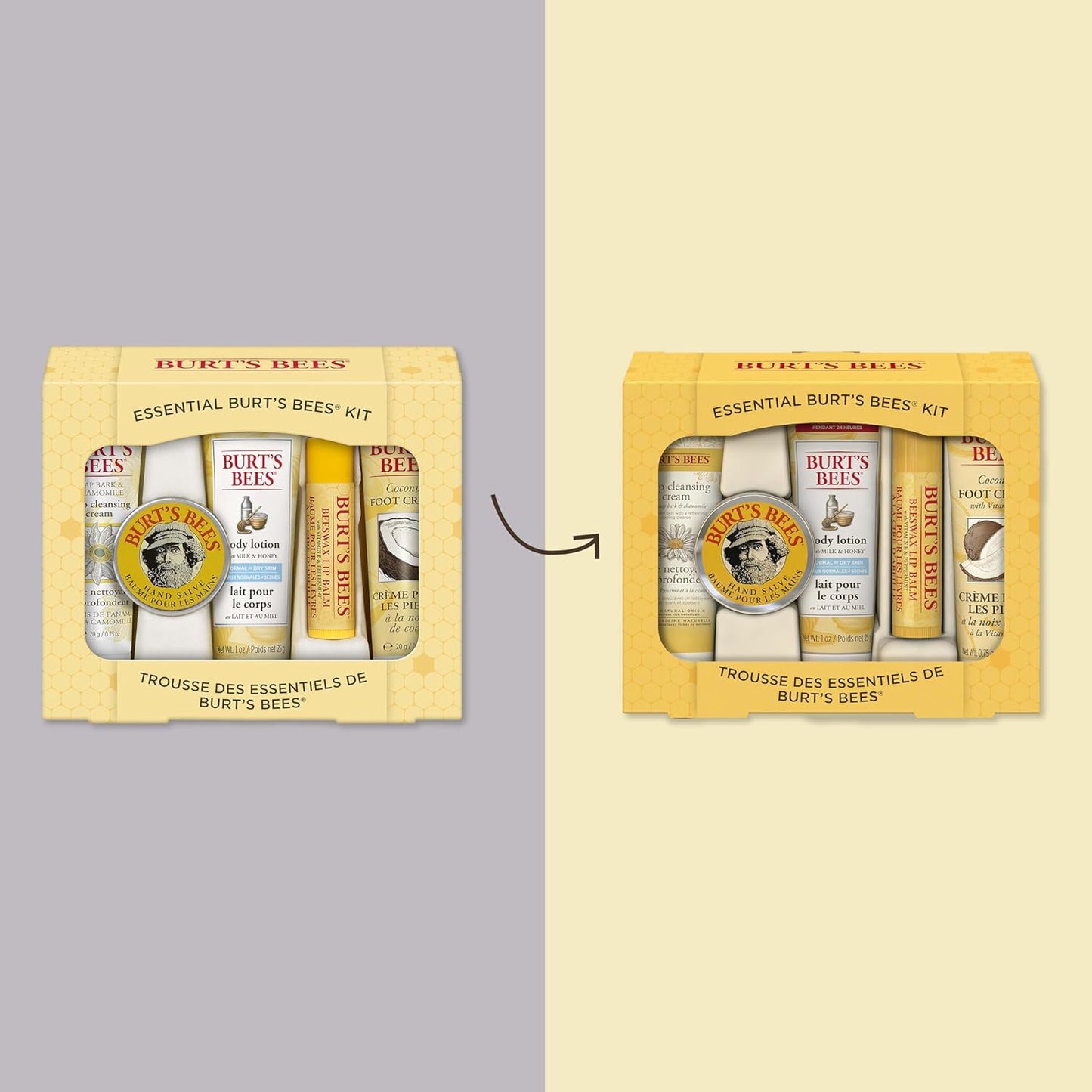 Burt's Bees Gifts Ideas - Essential Everyday Beauty Set, 5 Travel Size Products - Deep Cleansing Cream, Hand Salve, Body Lotion, Foot Cream and Lip Balm