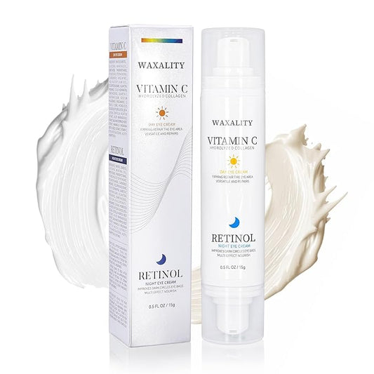 Under Eye Cream Dark Circles Under Eye Treatment Reduces Puffiness, Fine Lines, Wrinkles and Eye Bags - Vitamin C & Retinol Cream for Under Eye Care Day & Night (15 ML)