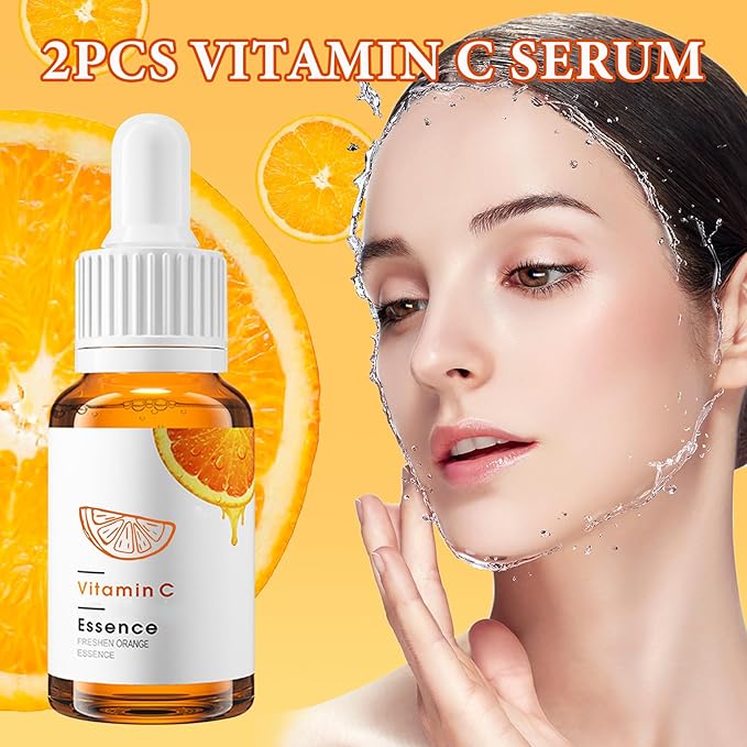 2PCS Vitamin C Face Serum,Vitamin C Serum for Face,Moisturising & Hydrating Skin,Nourishing Face Serum for Daily Skin Care