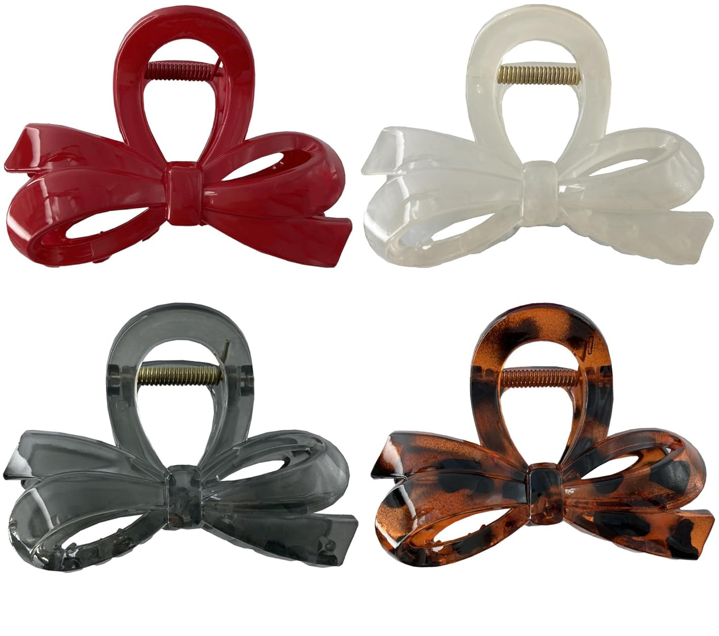 MARY LAVENDER Medium Claw Clips Knot-shaped for Women and Girls, Non Slip Strong Hold Hair Clips for Thick Hair 4 Colors