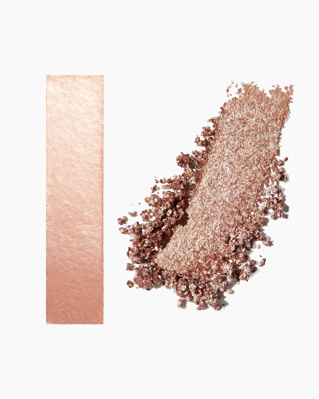 MAKE Beauty Multi-Chromatic Eye Shadow. Metal Reflecting Luminous Foil Finish Creamy, Buildable, Dimensional Long-wear, Crease-proof Powder Eyeshadow, Multichrome Shade - Glaze, Light Champagne