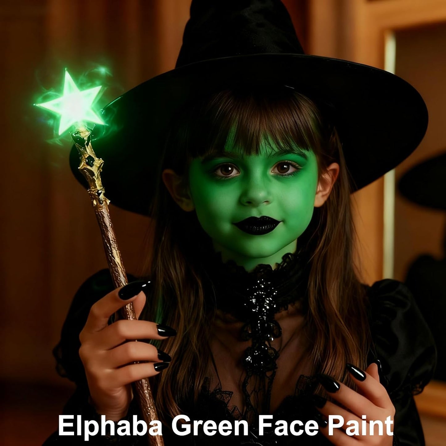 MEICOLY Lime Green Face Body Paint Stick for Halloween SFX Witch Hulk Cosplay Makeup,Elphaba Green Face Paint,Hunting Camo Face Paint,Waterproof Eye Black Stick for Baseball Softball Football Lacrosse