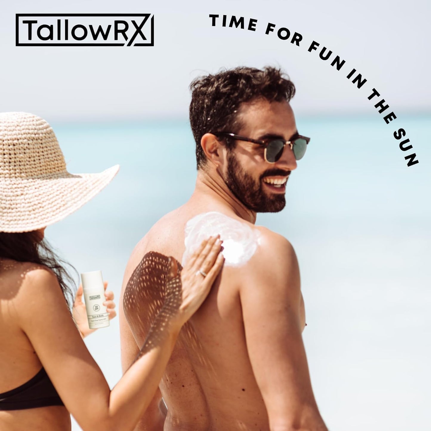 Tallow Sunscreen SPF 50 with Non Nano Zinc Oxide – Natural Mineral Sun Protection with Red Raspberry, Coconut Oil & Vit E – Reef Safe, Non Toxic & Moisturizing Sunblock for Face & Body – 3.4 oz