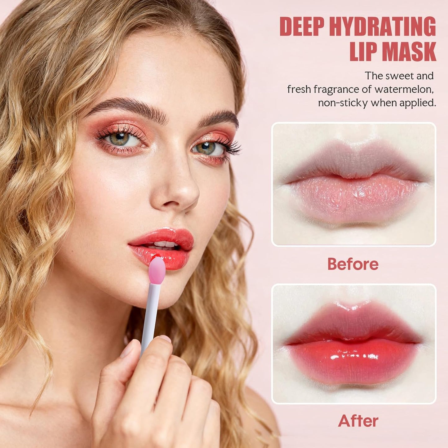 BS-MALL Luxurious Watermelon lip balm butter - hydrating overnight lip mask Care & chapstick for Soft Kissable lips 20g